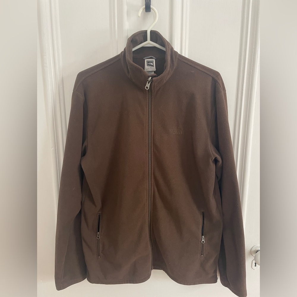 Brown North Face Full Zip Fleece